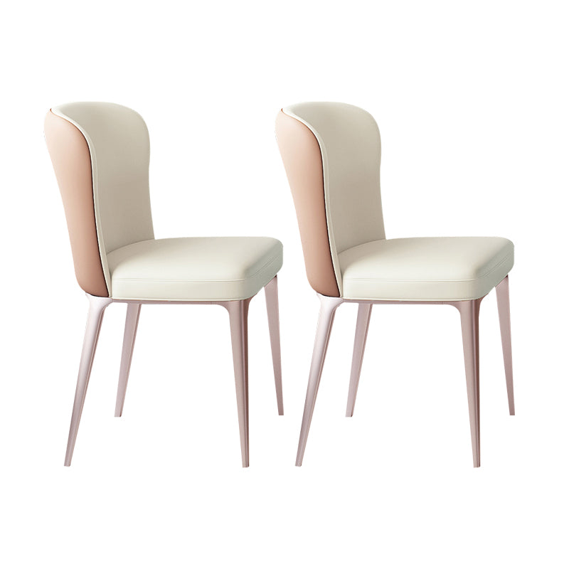 Nordic Glam Style Metal Chairs Dining Armless Chair for Kitchen