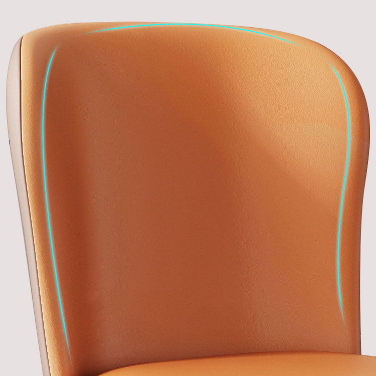Nordic Glam Style Metal Chairs Dining Armless Chair for Kitchen