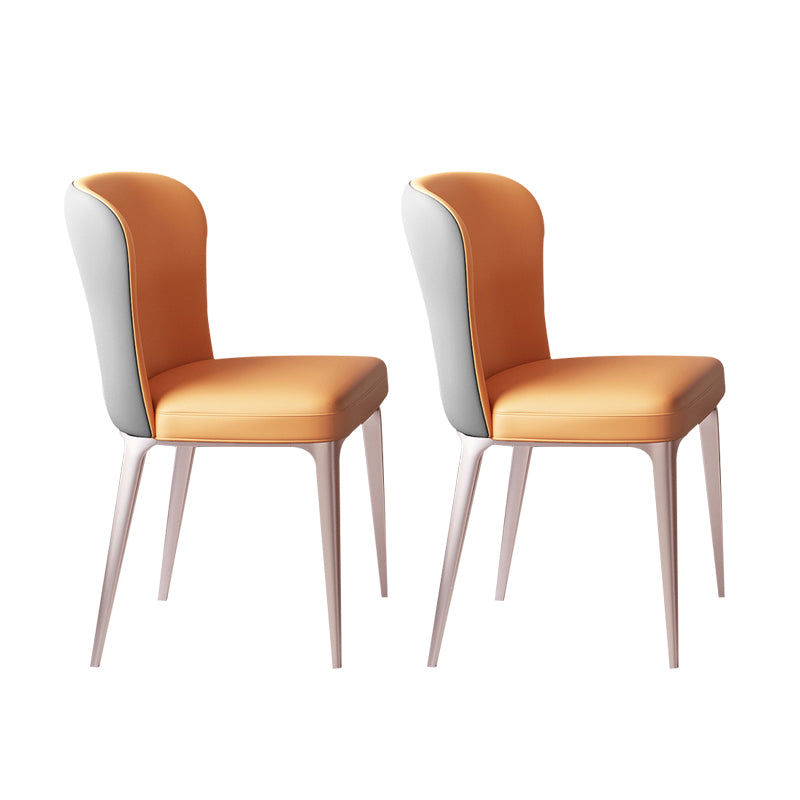 Nordic Glam Style Metal Chairs Dining Armless Chair for Kitchen