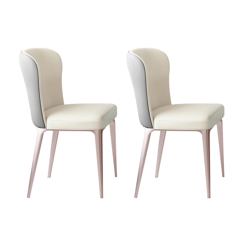 Nordic Glam Style Metal Chairs Dining Armless Chair for Kitchen