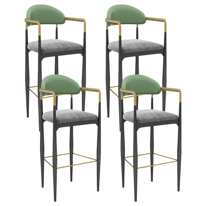 Scandinavian Home Velvet Counter Stool Matte Finish Footrest Stool