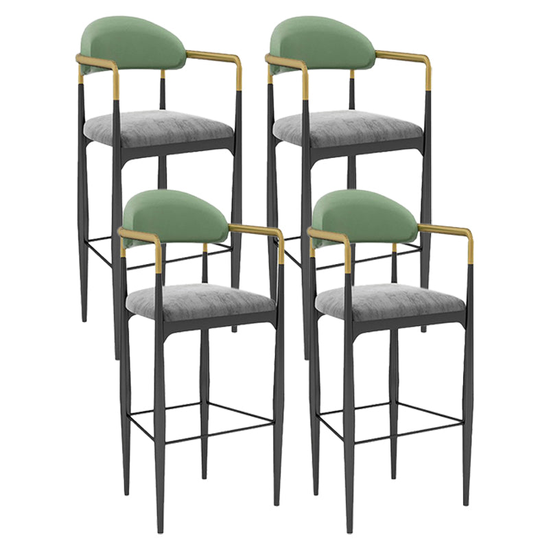 Scandinavian Home Velvet Counter Stool Matte Finish Footrest Stool