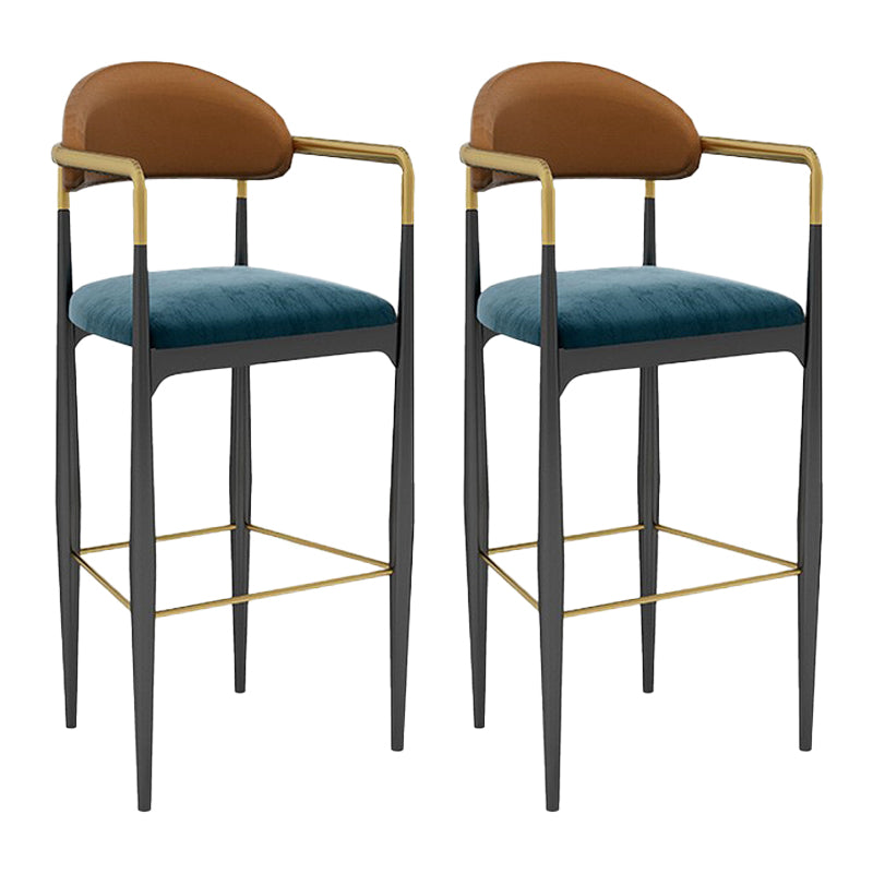 Scandinavian Home Velvet Counter Stool Matte Finish Footrest Stool