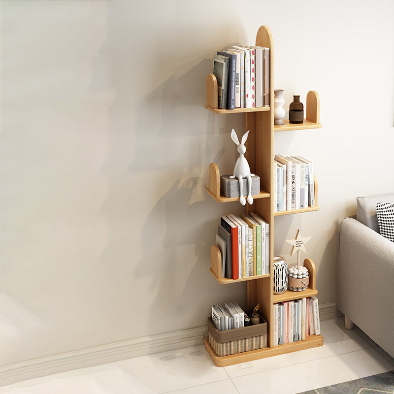 Modern Style Open Bookshelf Solid Wood Shelf Bookcase for Home