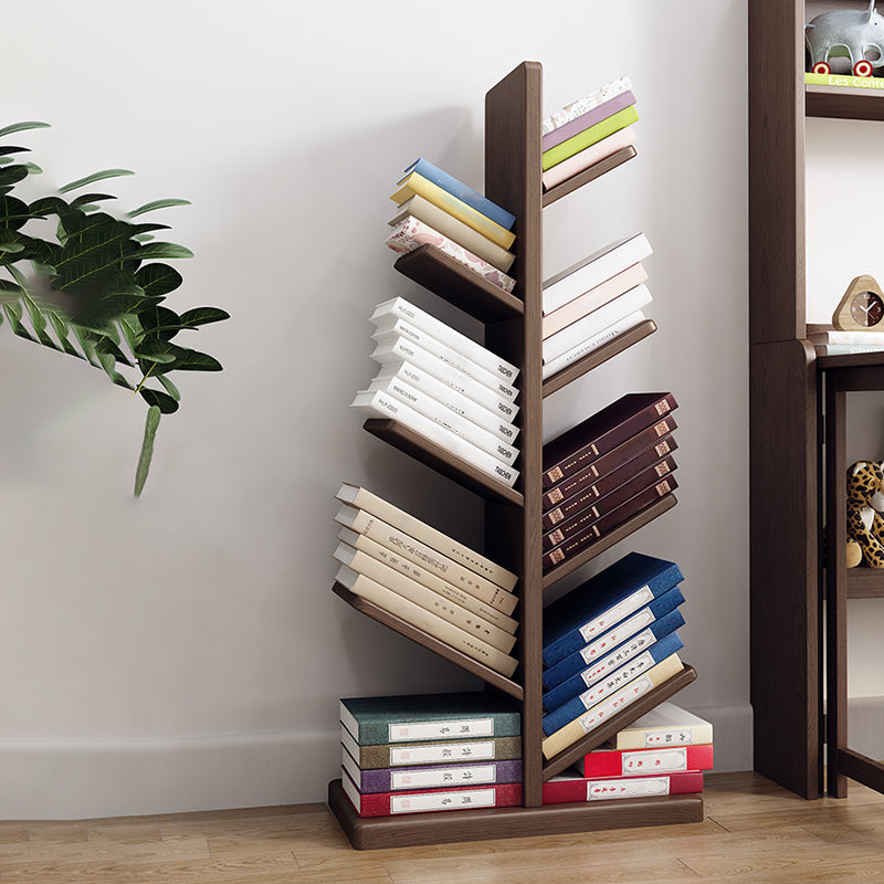 Modern Style Open Bookshelf Solid Wood Shelf Bookcase for Home