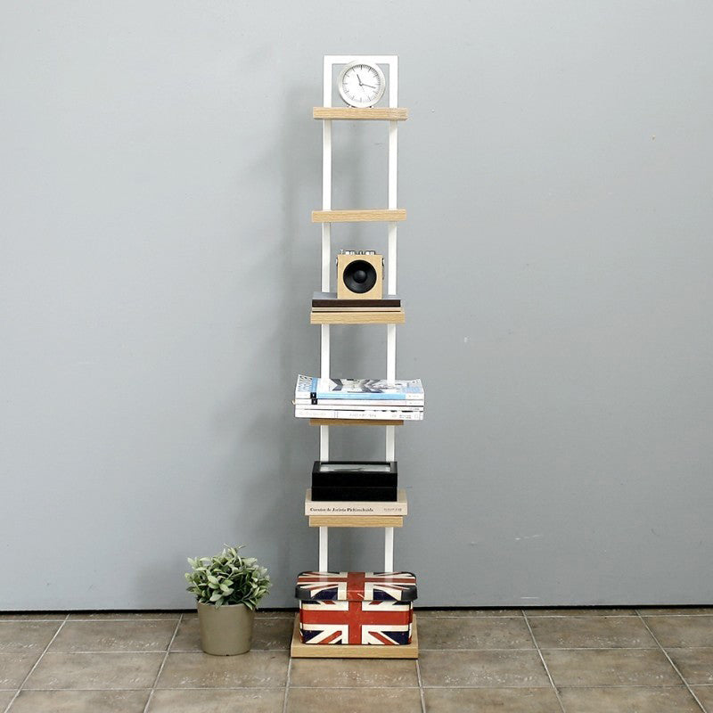 Modern Style Wooden Bookshelf Vertical Shelf Bookcase for Home