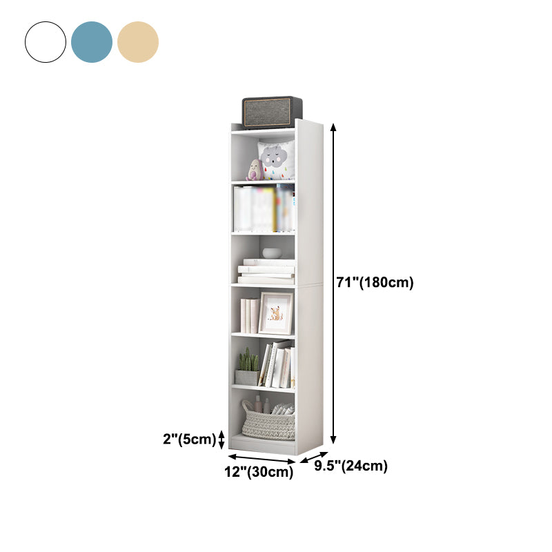 Manufactured Wood Scandinavian Bookshelf Vertical Bookcase for Home