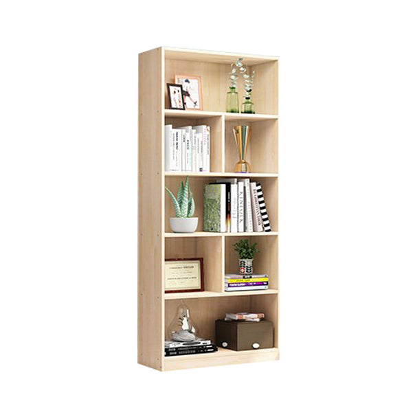 Scandinavian Pine Wood Standard Bookshelf Closed Back Vertical Bookshelf