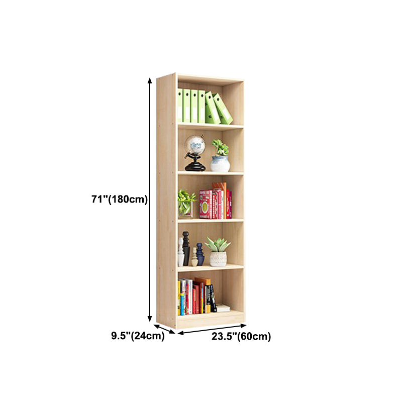 Scandinavian Pine Wood Standard Bookshelf Closed Back Vertical Bookshelf