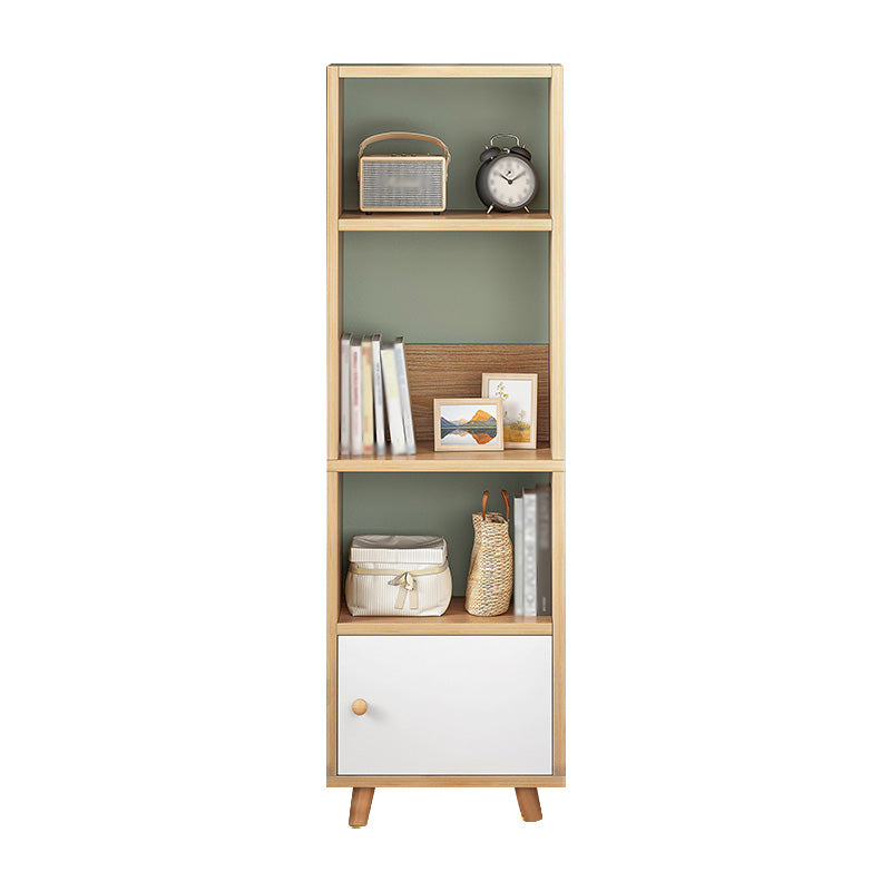 Wood Bookshelf Scandinavian Style Bookcase for Home Office and Study Room