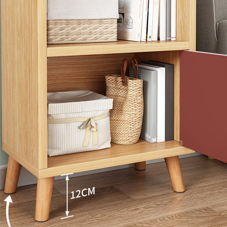 Wood Bookshelf Scandinavian Style Bookcase for Home Office and Study Room