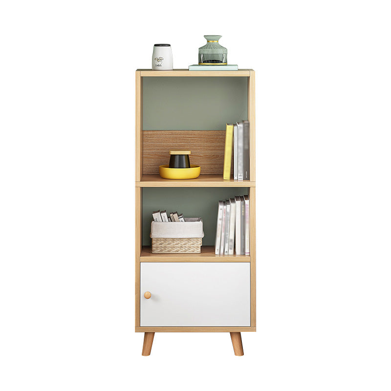 Wood Bookshelf Scandinavian Style Bookcase for Home Office and Study Room