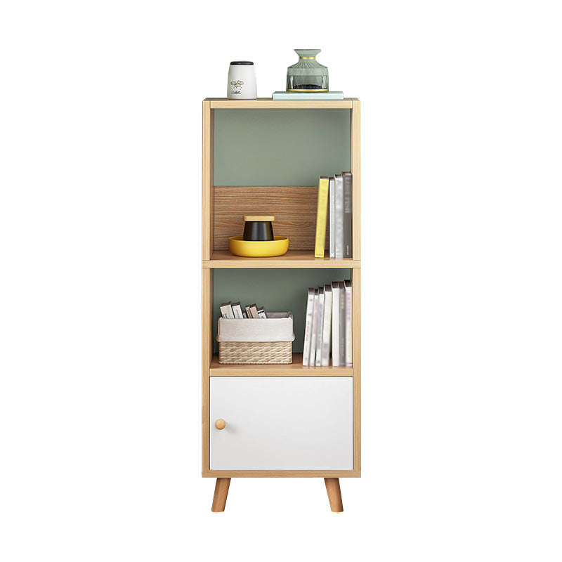 Wood Bookshelf Scandinavian Style Bookcase for Home Office and Study Room