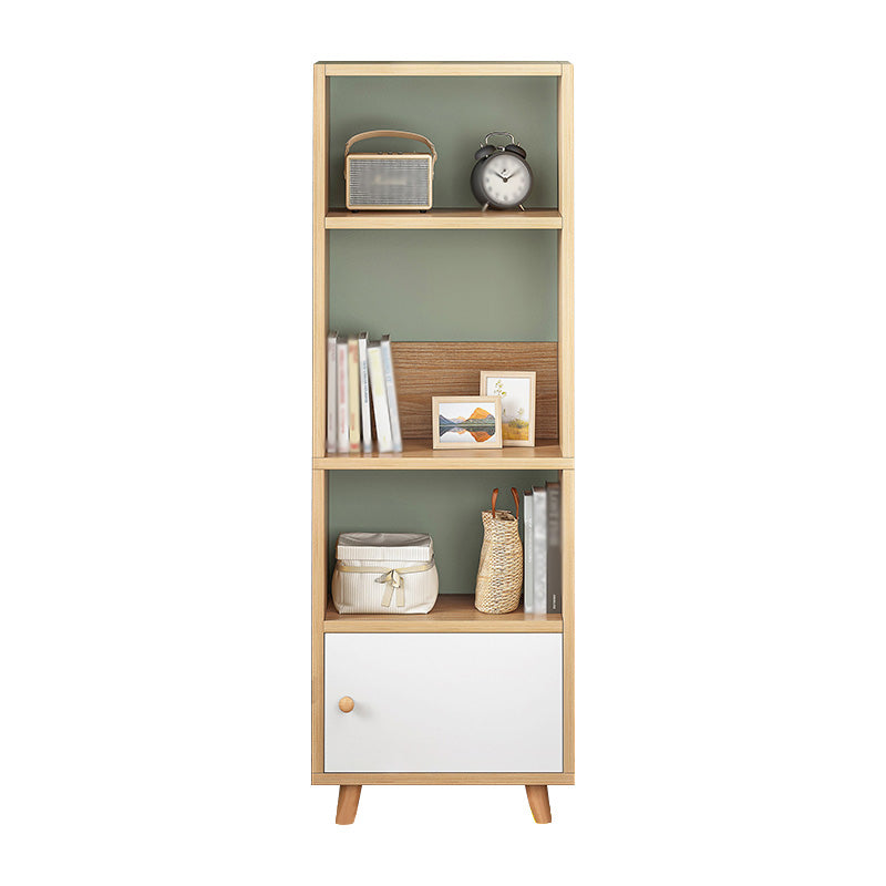 Wood Bookshelf Scandinavian Style Bookcase for Home Office and Study Room