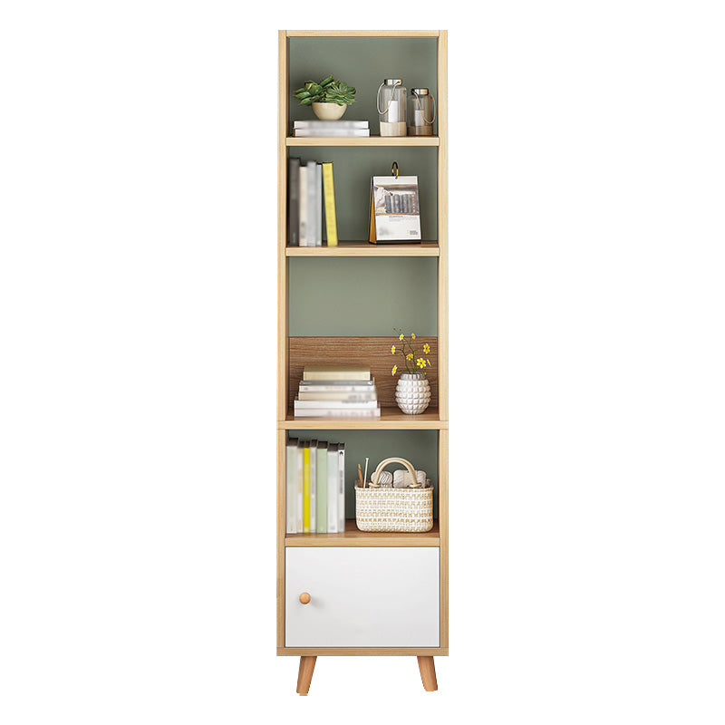 Wood Bookshelf Scandinavian Style Bookcase for Home Office and Study Room