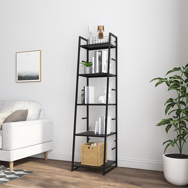 55.51"H Bookshelf Scandinavian Style Open Back Bookcase for Home Office