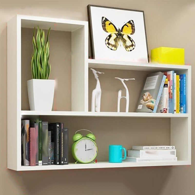 Wall Mounted Bookshelf Scandinavian Style Bookcase for Study Room and Office