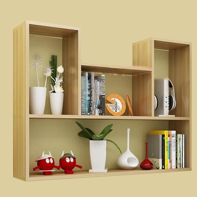 Wall Mounted Bookshelf Scandinavian Style Bookcase for Study Room and Office