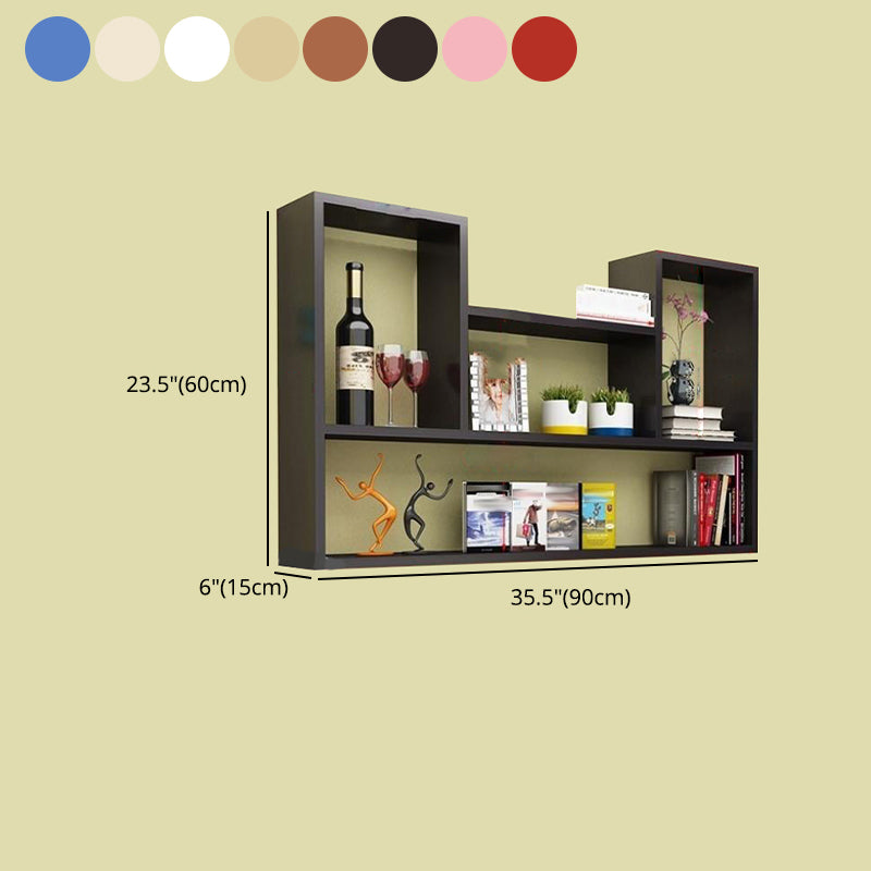 Wall Mounted Bookshelf Scandinavian Style Bookcase for Study Room and Office