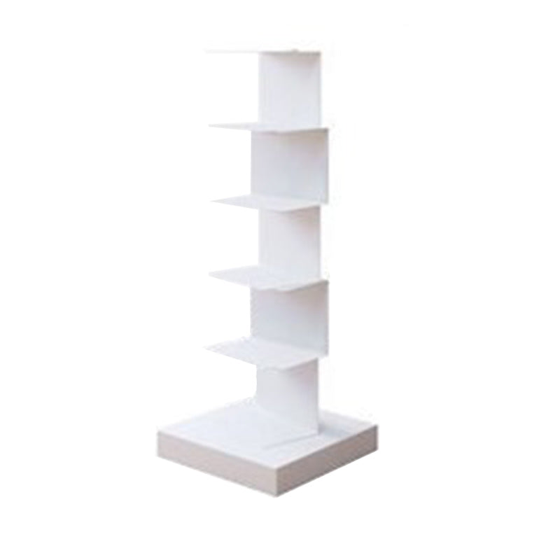 Glam Vertical Corner Bookshelf Iron Closed Back Bookcase for Home