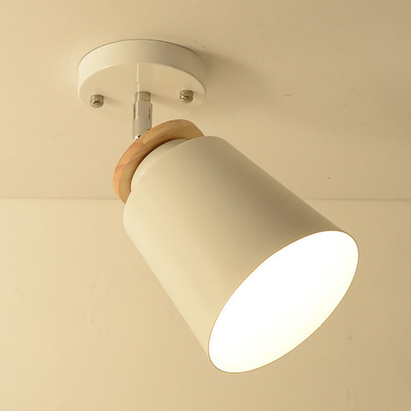 Metal Conical Ceiling Mounted Fixture Nordic Style Close to Ceiling Fixture