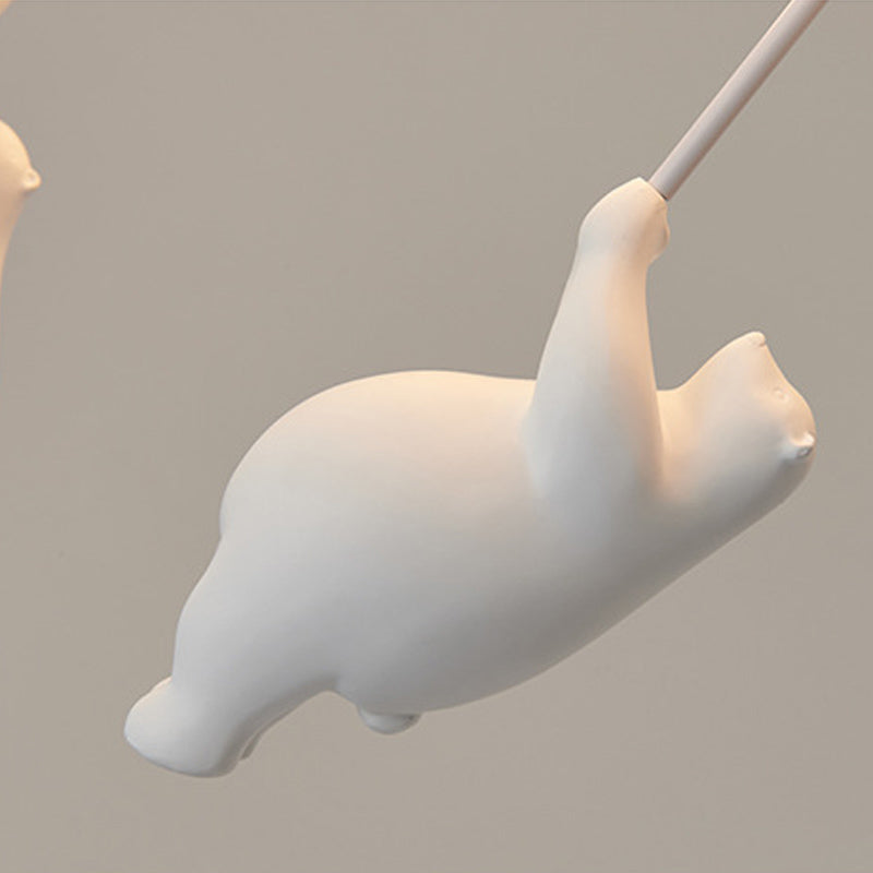 Cartoon 1-Light Ceiling Light White Balloon Shape Glass Flush Mount Light Fixture