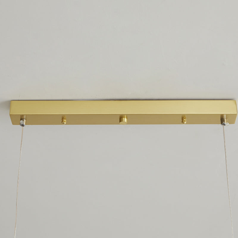 Modern Style Spherical Shape Island Lights Glass 8 Light Island Lighting in Gold