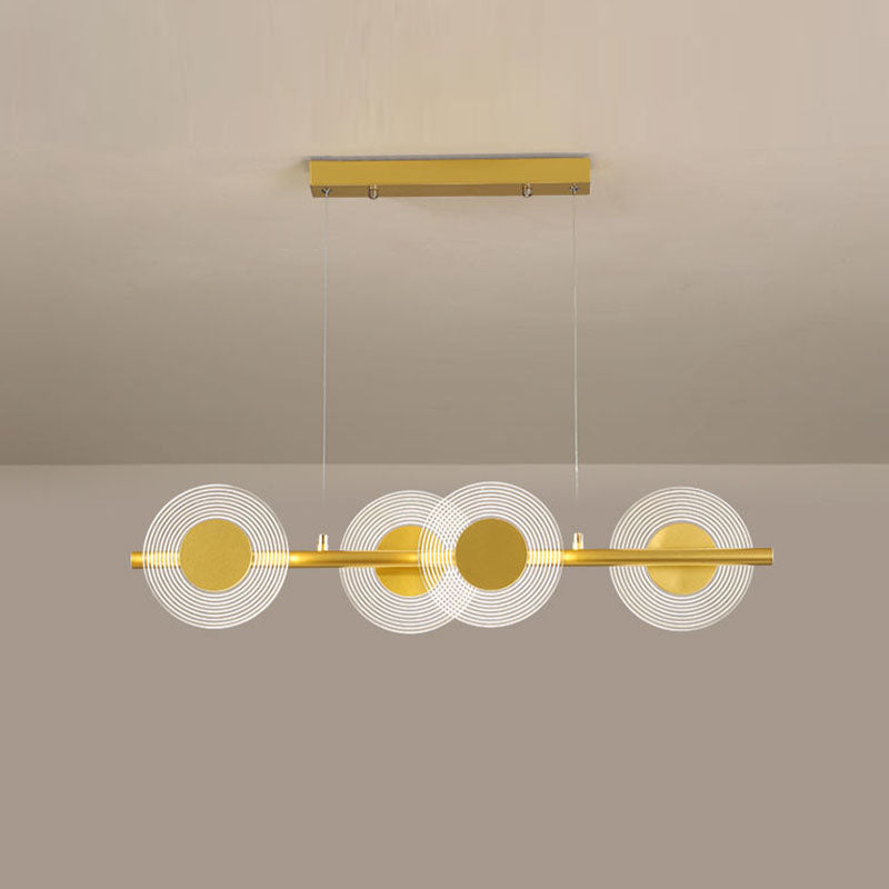 Postmodern Circles LED Island Light Acrylic Dining Room Pendant Light Fixture
