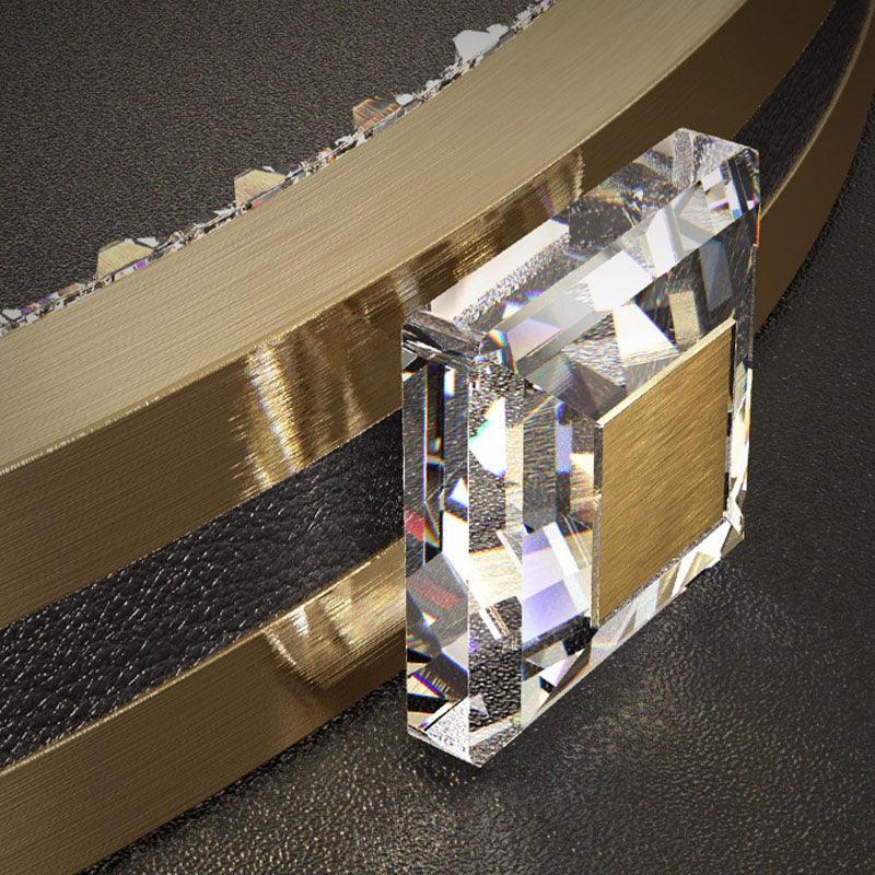 Postmodern Oblong LED Island Lighting Metallic Dining Room Suspension Lamp