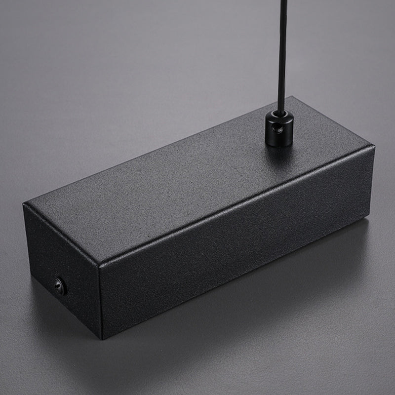 Modern Aluminum Island Light Straight Black Island Pendant for Dining Room