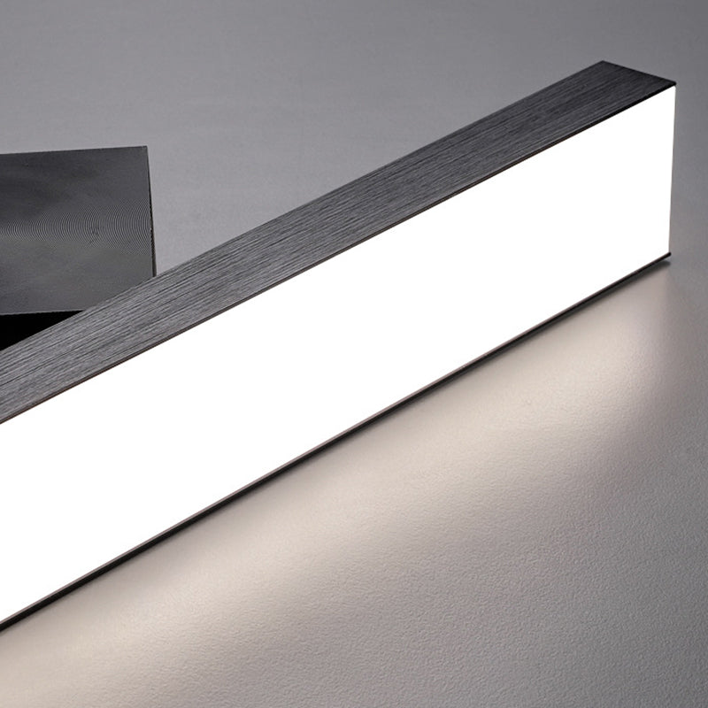 Modern Aluminum Island Light Straight Black Island Pendant for Dining Room