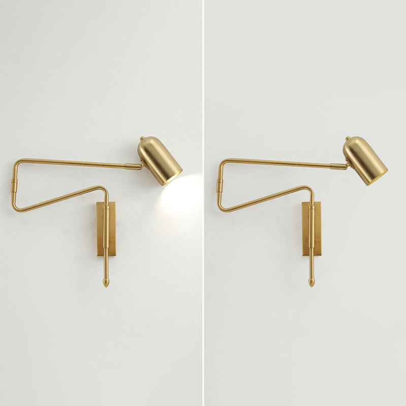 Single Light Bedside Wall Mount Light Adjustable Arm Reading Wall Lamp