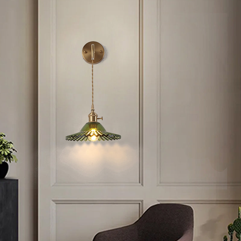 1 Light Geometric Wall Lights Industrial Style Glass Wall Lighting Ideas