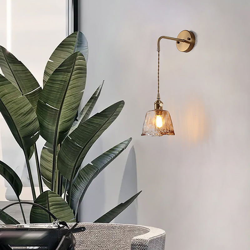 1 Light Geometric Wall Lights Industrial Style Glass Wall Lighting Ideas