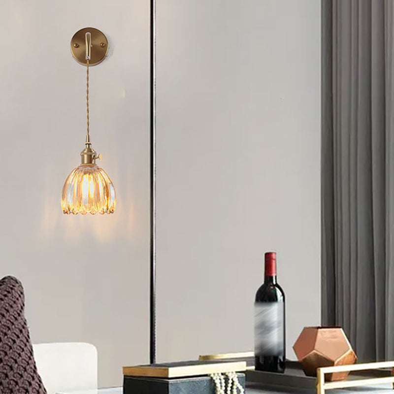 1 Light Geometric Wall Lights Industrial Style Glass Wall Lighting Ideas