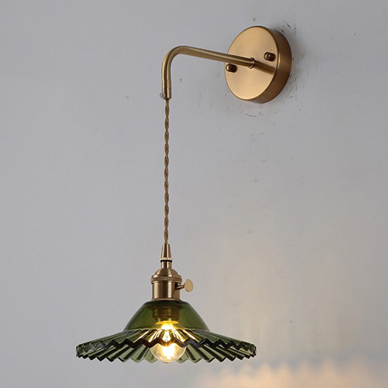 1 Light Geometric Wall Lights Industrial Style Glass Wall Lighting Ideas