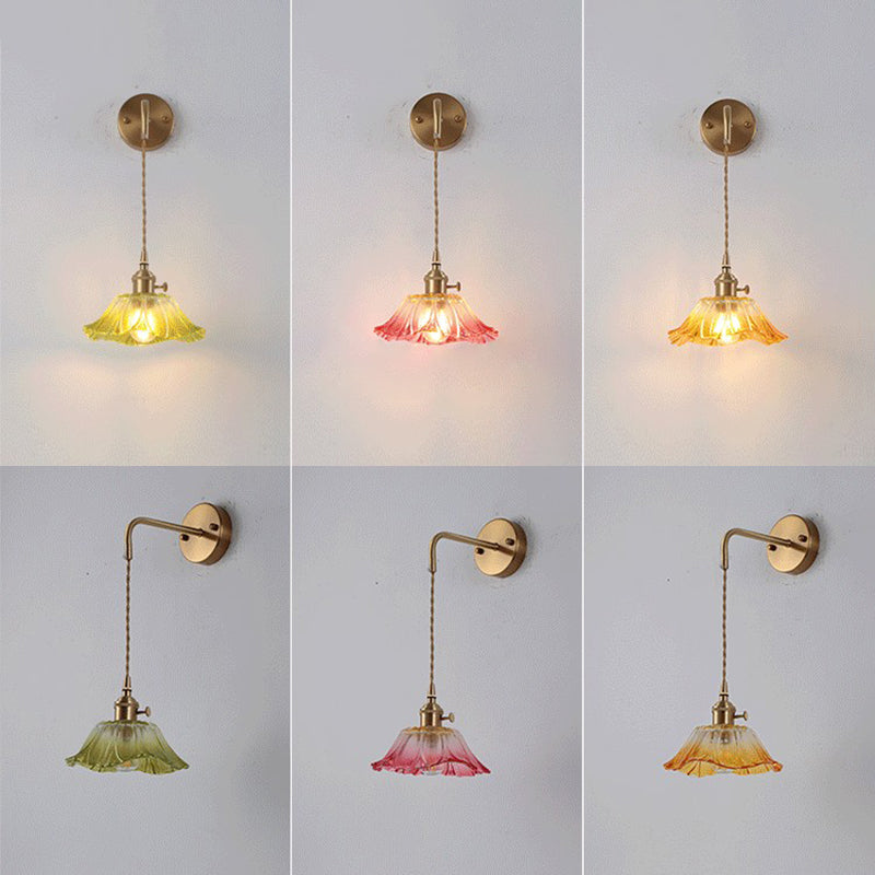 1 Light Geometric Wall Lights Industrial Style Glass Wall Lighting Ideas