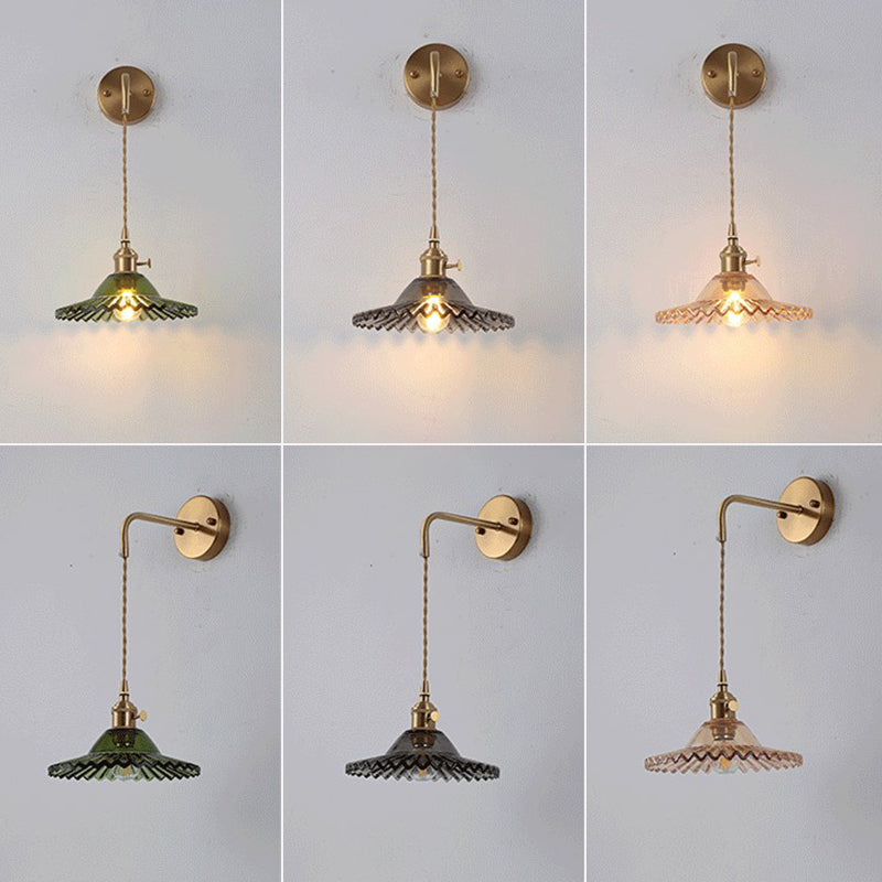 1 Light Geometric Wall Lights Industrial Style Glass Wall Lighting Ideas