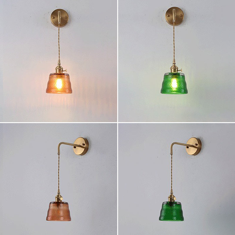 1 Light Geometric Wall Lights Industrial Style Glass Wall Lighting Ideas