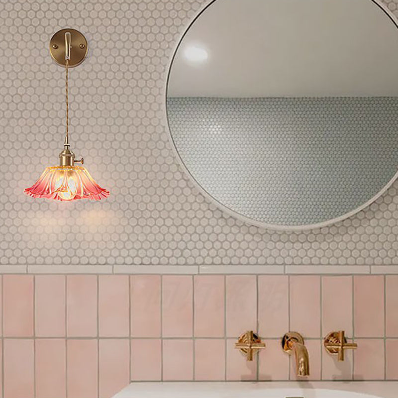 1 Light Geometric Wall Lights Industrial Style Glass Wall Lighting Ideas