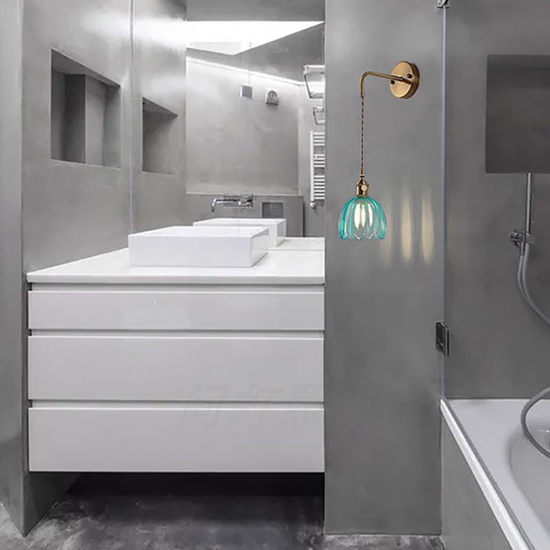 1 Light Geometric Wall Lights Industrial Style Glass Wall Lighting Ideas