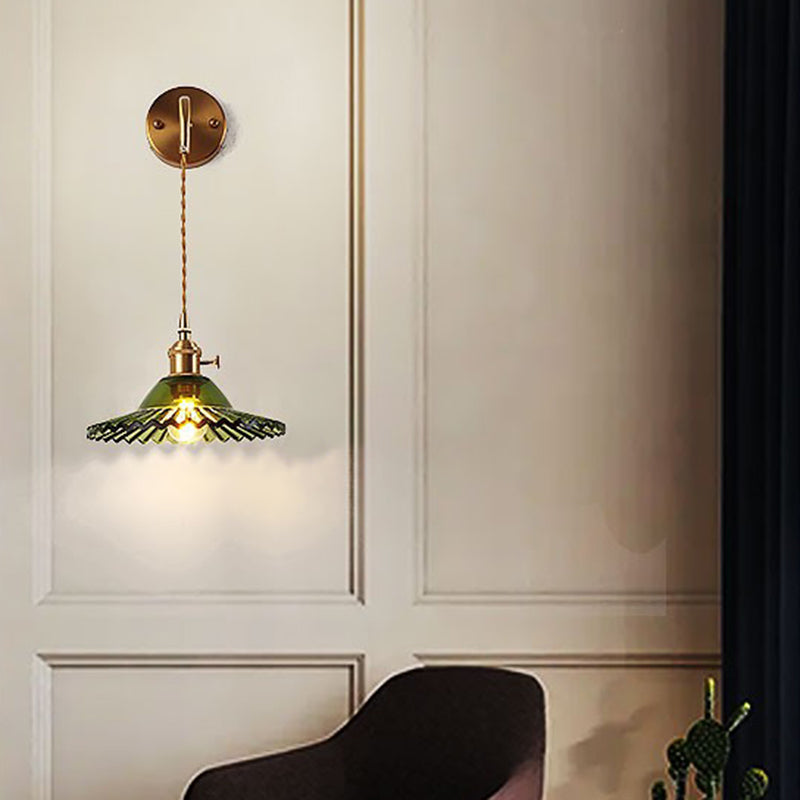 1 Light Geometric Wall Lights Industrial Style Glass Wall Lighting Ideas