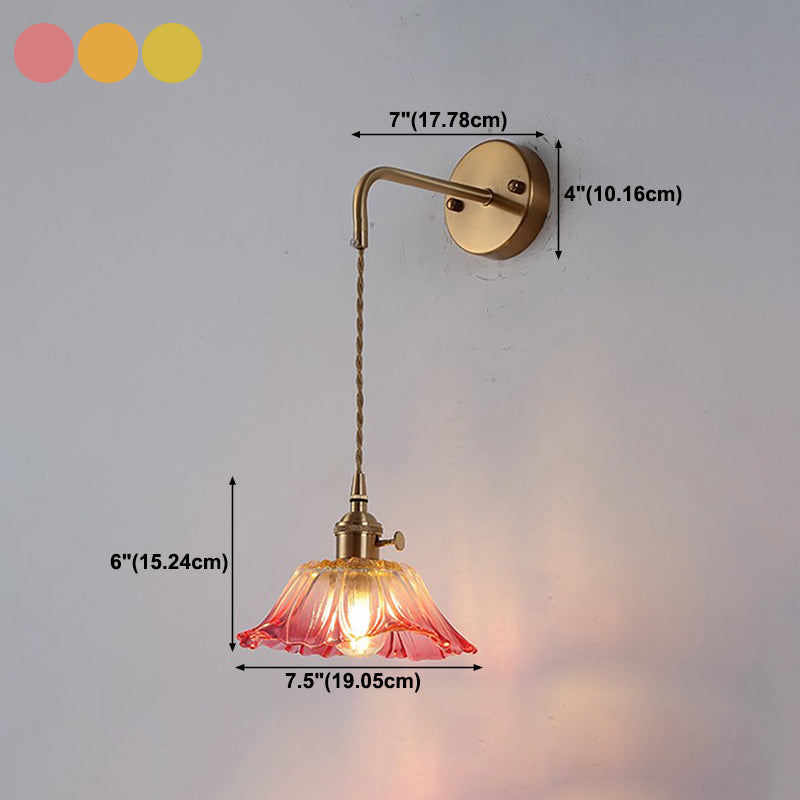 1 Light Geometric Wall Lights Industrial Style Glass Wall Lighting Ideas