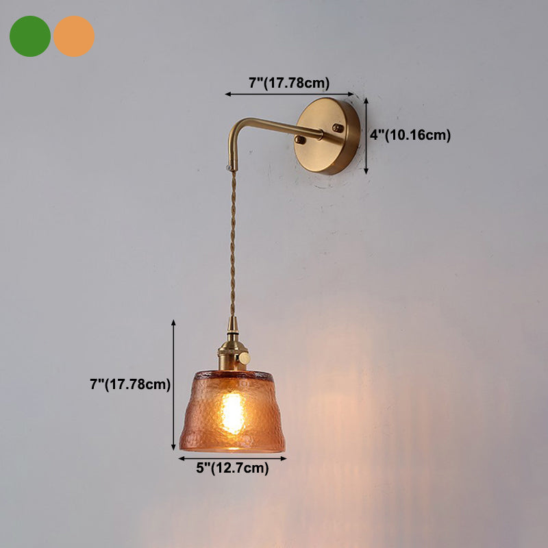1 Light Geometric Wall Lights Industrial Style Glass Wall Lighting Ideas