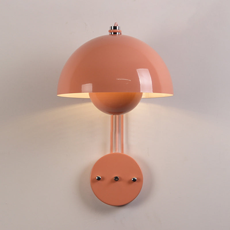 Metal Round Shape Wall Mount Lighting Nordic Macaroon 1-Light Wall Mounted Light Fixture