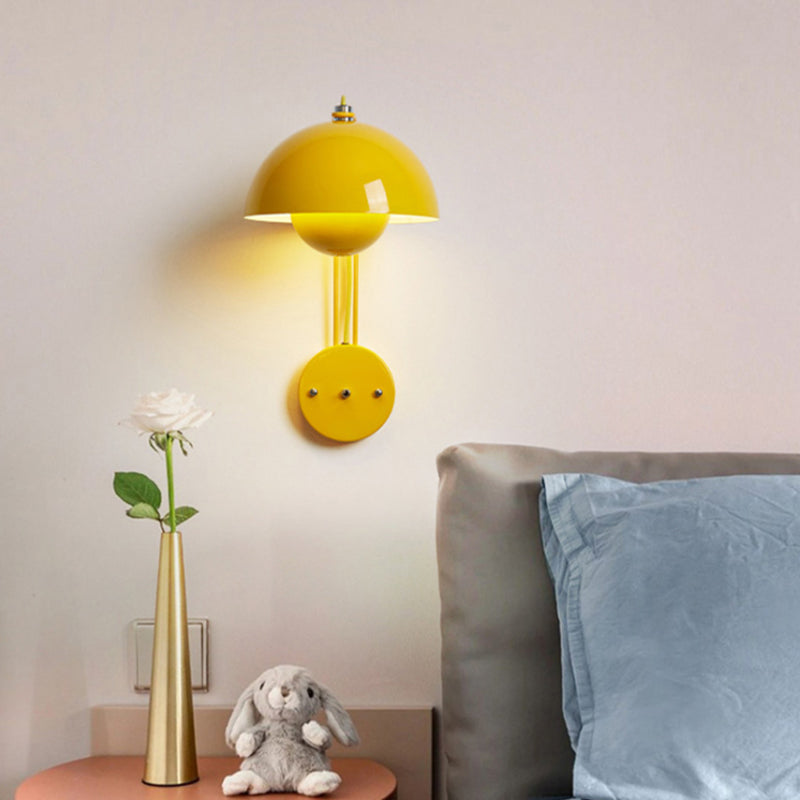 Metal Round Shape Wall Mount Lighting Nordic Macaroon 1-Light Wall Mounted Light Fixture