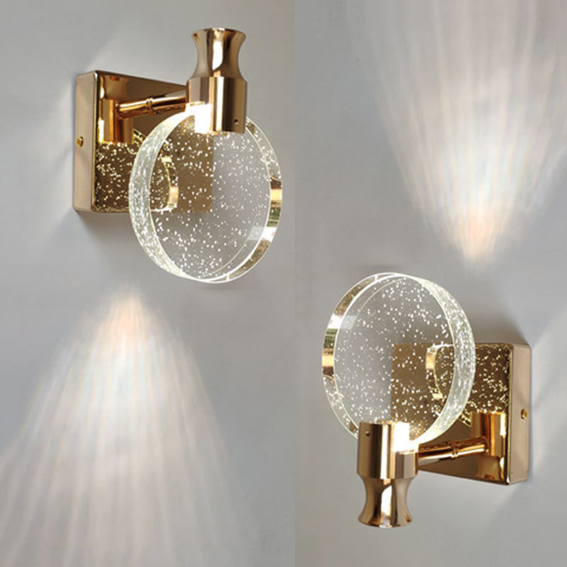 Lampade a parete rotonda in stile contemporaneo Crystal 1 illuminazione da parete