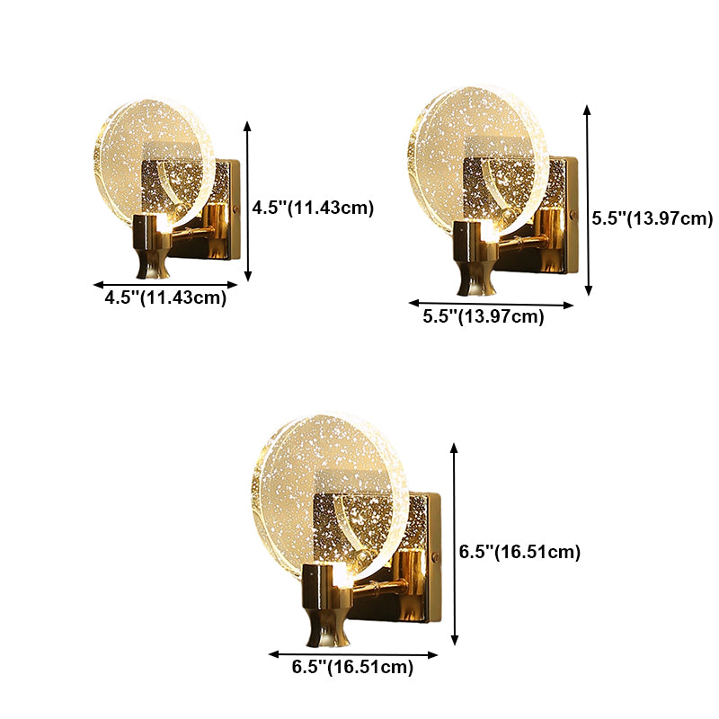 Lampade a parete rotonda in stile contemporaneo Crystal 1 illuminazione da parete