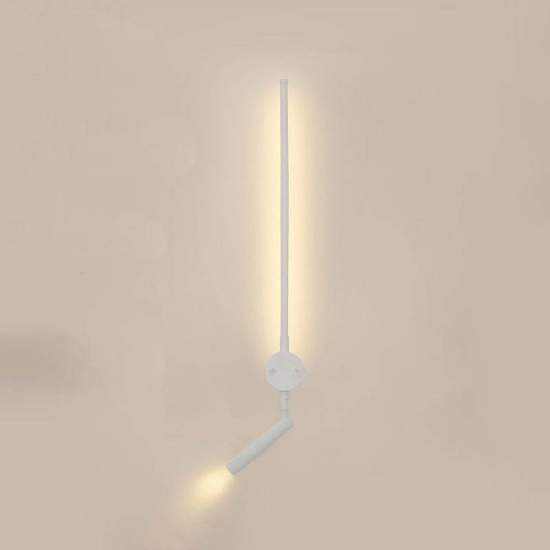 Stile moderno a forma lineare murale sconce metallo 1 luce da parete per camera da letto