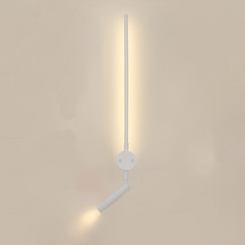 Stile moderno a forma lineare murale sconce metallo 1 luce da parete per camera da letto